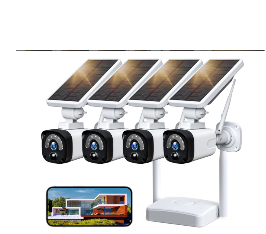 US: SC14CXHUS-T-QK1, Solar Security Camera System Wireless Outdoor 2.5K Home Security Camera System with Base Station & Solar Panel - IP65 Waterproof, Night Vision, 2-Way Audio, 24/7 Recording