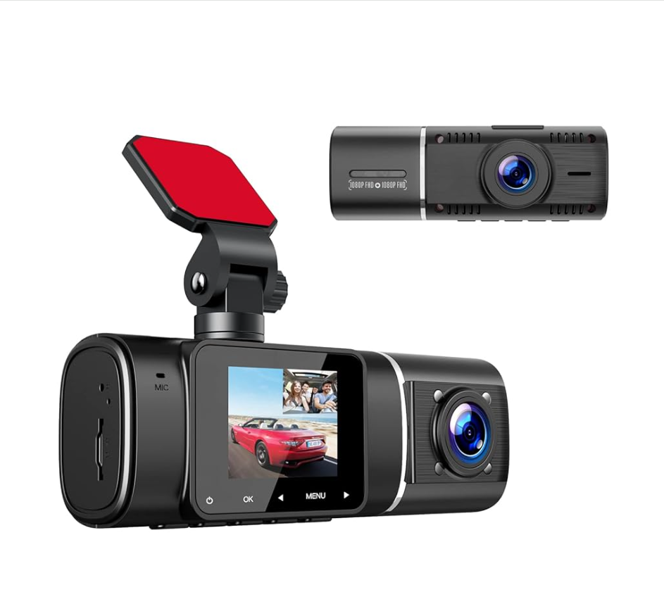 UK:CE41A-T , 1080P Dual Dash Cam Front and Rear, Visione Notturna IR,Monitoraggio Parcheggio 24H