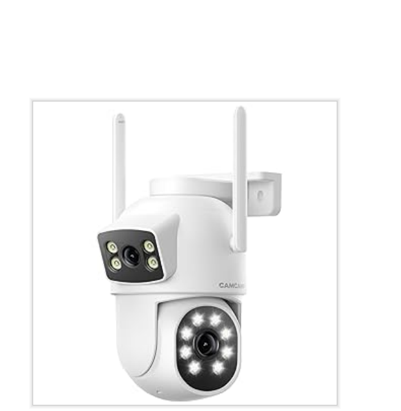 US: BC1131,Dual Lens Security Cameras Wireless Outdoor, 2K Full HD Video, 360° View Pan/Tilt Home Security Camera with Color Night Vision, PIR Alarm, 2.4G/5G WiFi, Auto Tracking, 2-Way Audio, Easy to Install