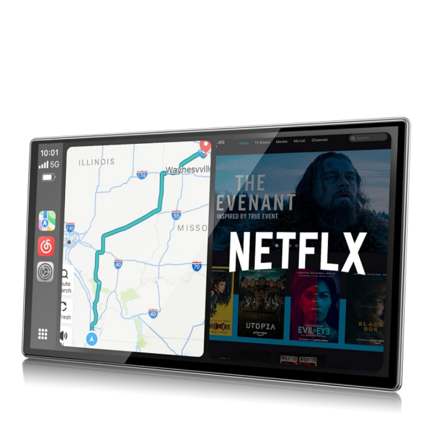 FR: RC30XBXDXX,Écran Carplay Voiture sans Fil avec Youtube TikTok, 9 Pouces Autoradio AppIe Car Play & Android Auto avec Caméra de Recul/Bluetooth Double/Écran Partagé/OTA/Navigation/Assistant Vocal