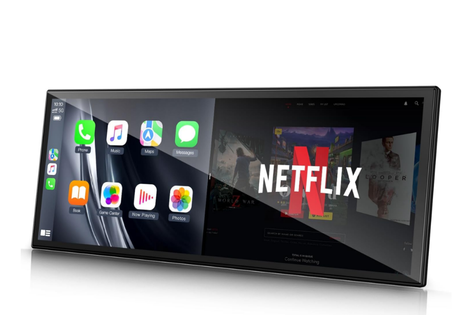 CA: RC29XBXDXX, Upgraded 10.25'' Wireless Carplay Screen Support Netflix YouTube and Backup Camera Compatible with Android Auto Car Play Built-in Magic AI Video Box GPS Voice Assistant for iOS 10+ Android 11+