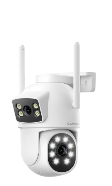 US: BC783, Dual Lens Security Cameras Wireless Outdoor, 2K Full HD Video, 360° View Pan/Tilt Home Security Camera with Color Night Vision, PIR Alarm, 2.4G/5G WiFi, Auto Tracking, 2-Way Audio, Easy to Install