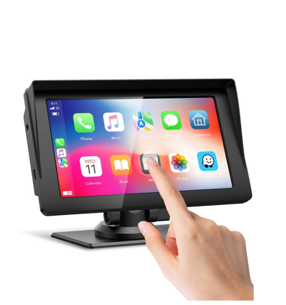 FR: RC04DXXXX-T,7 Pouces Écran Tactile Carplay Voiture sans Fil et Android Auto, Portable Autoradio avec Bluetooth 5.0, Mirror Link, Siri/G00le Assistant Vocal, Transmetteur FM, AUX
