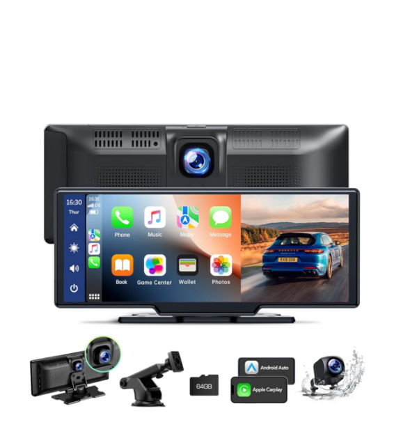 IT: RC06DAXAXX ,Autoradio Senza Fili Carplay&Android Auto con Dashcam 9,26 Pollici Touchscreen Auto Stereo Ricevitore con 64G TF