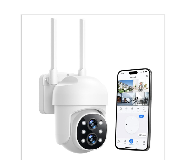 US: BC1152,Wireless Security Camera,10x Zoom 5MP Dual Lens Security Camera Outdoor with Night Vision,Motion Detection for Home Surveillance Kits Indoor/Outdoor