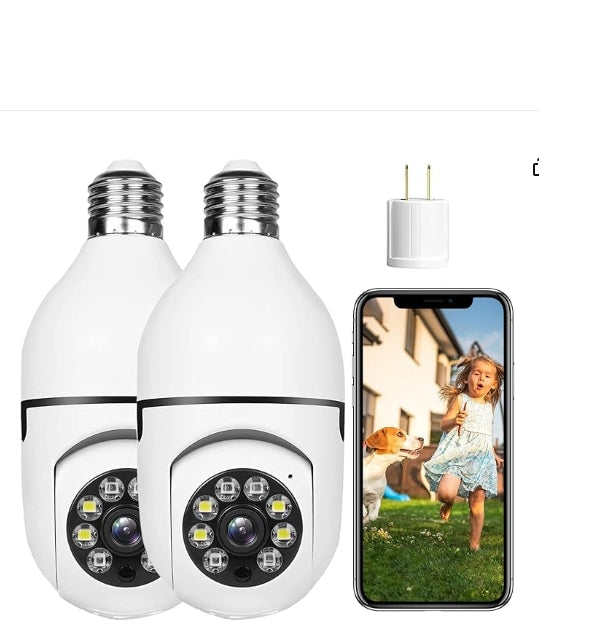 CA: SC07S-CA-F,Light Bulb Security Camera, HD 1080P Wireless WiFi Outdoor Security Camera with Smart Motion Detection, Two Way Audio, Color Night Vision, Remote Access