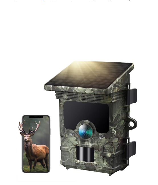 US: TC02, WiFi Trail Camera - 4K 85MP 30FPS Solar Trail Camera with 850nm Night Vision, 120° Wide-Angle Motion Activated Game Cam, 0.1s Trigger, IP66 Waterproof for Wildlife Monitoring