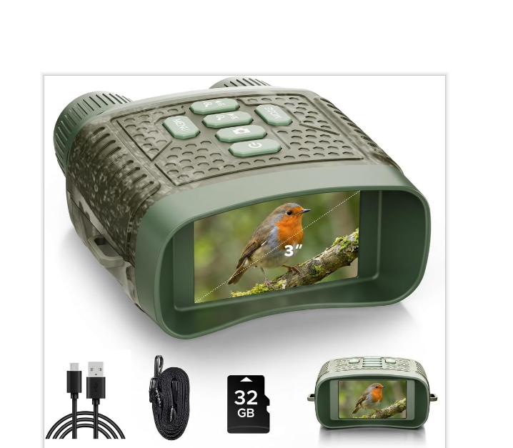 DE: NV02XBXXXX,"Nachtsichtgerät 4K, Infrarot Nachtsichtfernglas, 48MP, 400 m Reichweite, 7 IR-Stufen, für Camping, Tierbeobachtung, Natur entdecken, Geschenk für Kinder, Jugendliche & Einsteiger "