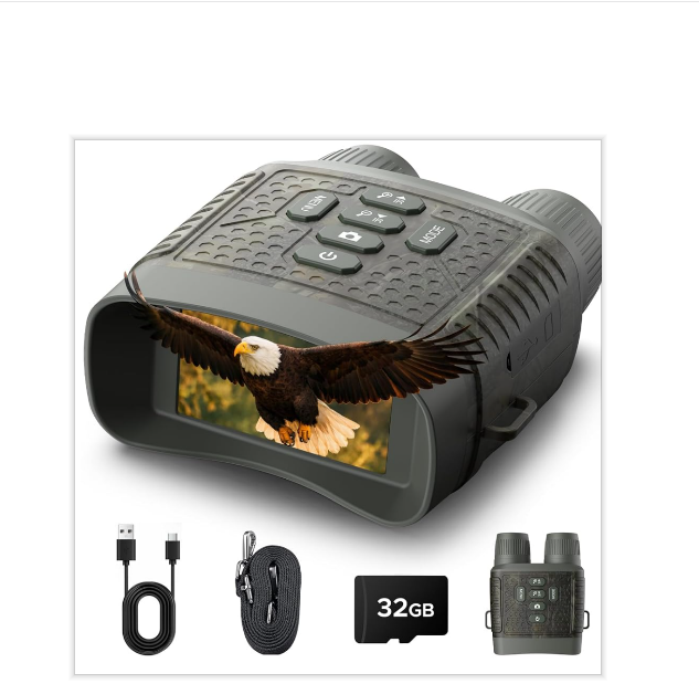 US: NV02XCXXXX, Night Vision Goggles, 4K Video + 48MP Photo, 5000mAh Battery, 32GB Card Included, 1300ft Viewing Range