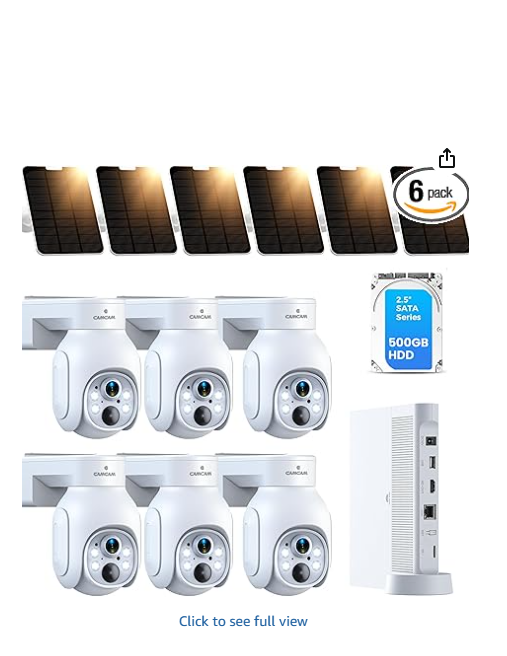 US: SC23D, Solar Camera Outdoor Wireless, 4MP Security Camera System for Home 6cam