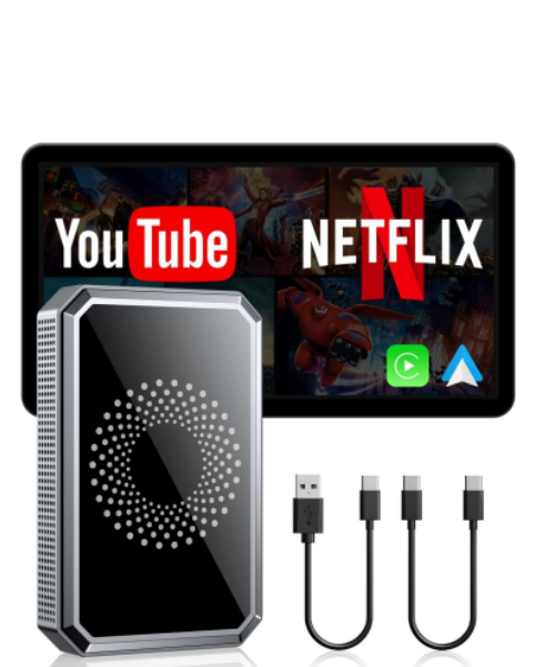 CarPlay Adapter RC23: 3-in-1 Magic Video Box for Upgrading OEM CarPlay/Android Auto to Wireless
