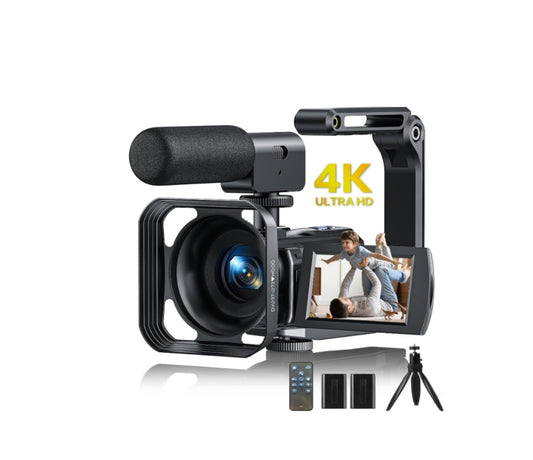 UK: AC11, Video Camera 4K Camcorder 48MP WiFi Digital Youtube Vlogging Camera IR Night Vision Camcorder 3.0" LCD Touch Screen 16X Digital Zoom Camera Recorder with Remote Control and 2 Batteries