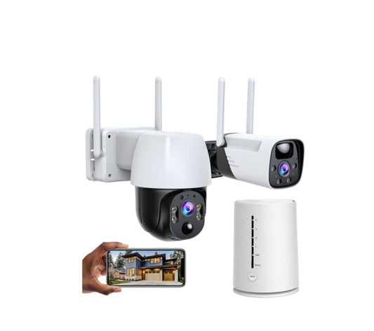CA: SC06AXXUS 4MP Battery Powered Wireless Security Camera System Outdoor 100% Wire-Free, 2-Way Audio, Color Night Vision, PIR Motion Detection, IP66 Waterproof, SD/Cloud Storage, No Monthly Fee, 2-Cam Kits