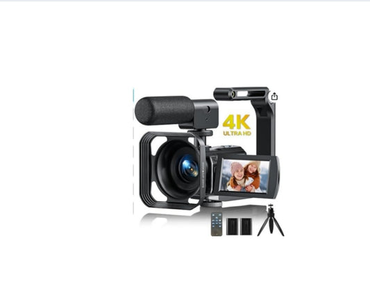 DE: AC11,  CAMWORLD Videokamera 4K Camcorder 48MP WiFi IR Nachtsicht Vlogging Kamera für YouTube 16X Digital Zoom 3-Zoll Touchscreen Recorder Kamera mit Mikrofon, 2 Batterien, Handstabilisator,Fernbedienung