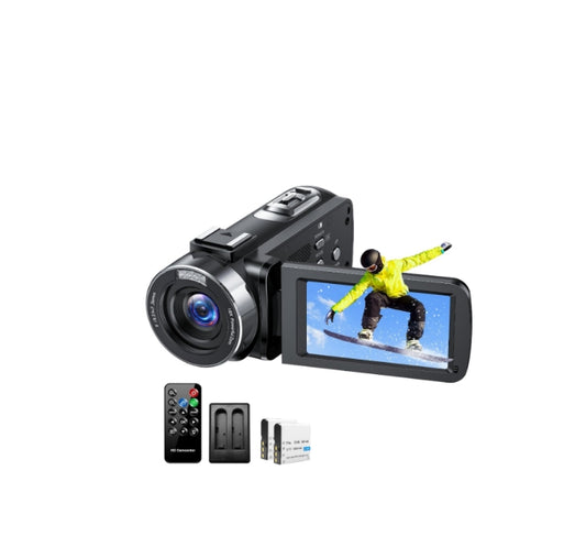 CA: AC13,  Video Camera Camcorder 4K 42MP YouTube Camera IR Night Vision 18X Digital Zoom 3” 270° Rotation Screen Vlogging Camera with Remote,2 Batteries