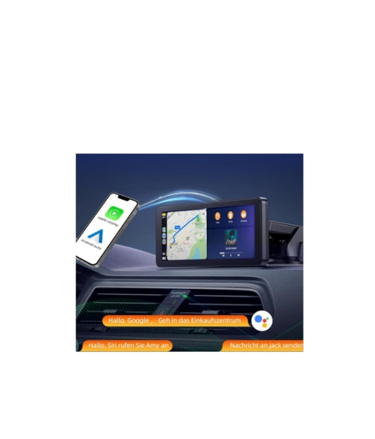 US:RC09A/HFL/US,  Apple Carplay Screen for Car, Portable Car Play Screen with 1080p Backup Camera, 6.86'' Touch Screen Car Play Android Auto/Mirror Link/GPS Navigation/AUX/FM