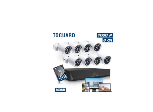 US: [Only for Walmart]  SC35XAXXUS,Toguard SC35 8CH CCTV Security Camera System Outdoor with 3TB Hard Drive 8pcs 1080P Bullet Surveillance Cameras HDMI Connector
