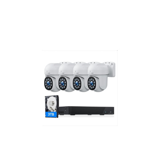 CA: SC36XAHXUS, 【2-Way Audio+3TB HDD】CAMCAMP 4K PoE Security Camera System, CCTV PTZ Camera Security System,5MP Home CCTV Cameras,8CH NVR,0 Monthly Fee, Color Night Vision, Motion Tracking,Spotlight&Siren,24/7 Record