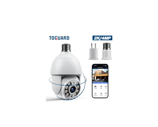 US: [Only for Walmart] SC30XXHUS, Toguard SC30 2K/4MP WiFi Light Bulb Security Camera Outdoor Indoor PTZ Wireless Dome Surveillance Camera