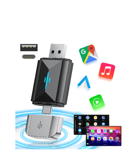 UK: RC22XXXXX,2 in 1 Wireless Carplay Adapter Android Auto Dongle