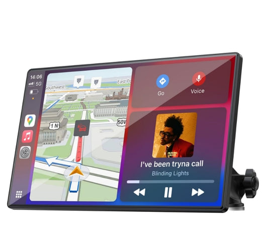 US: RC07DB,Carplay Screen for Car, 9'' Wireless CarPlay & Android Auto- Upgrade Portable Touchscreen with Bluetooth, Mirror Link, Voice Control, Hands-Free Calling,Plug & Play Car Play Screen