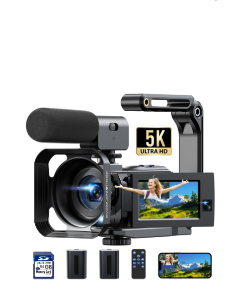UK: AC09DXXXXX, 5K Camcorder Video Camera, 56MP Dual Lens Wifi IR Night Vision YouTube Vlogging Camera,16X Digital Zoom Touch Screen Cam corder, Camcorder 5K with 64GB SD Card, 2 Batteries, Tripod, Remote Control