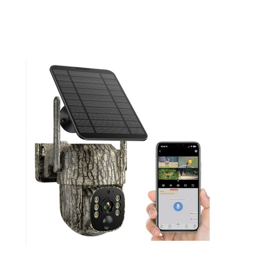 FR:TC32BAPXEU, Camera Chasse 4G Solaire, Camera de Chasse Connectée Telephone avec Carte SIM, Caméra de Chasse Vision Nocturne Communication Bidirectionnelle Détection de Mouvement Piege Photographique