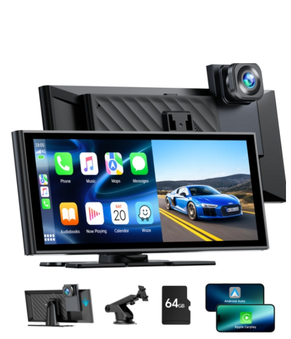 UK: RC14XCX, Wireless Car Stereo for Apple Carplay Android Auto with 4K Front Dash Cam