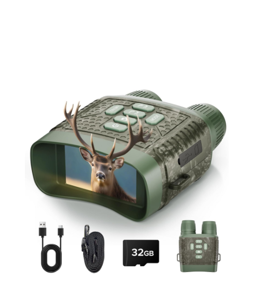 US: NV02, Night Vision Goggles,  4K Video + 112 MP Photo, 10X Zoom, 5000mAh Battery, 32GB Card Included, 1300ft Viewing Range