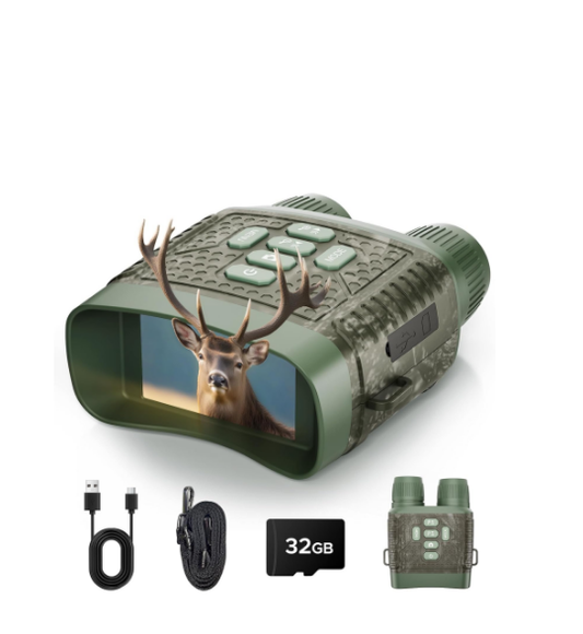 US: NV02, Night Vision Goggles,  4K Video + 112 MP Photo, 10X Zoom, 5000mAh Battery, 32GB Card Included, 1300ft Viewing Range