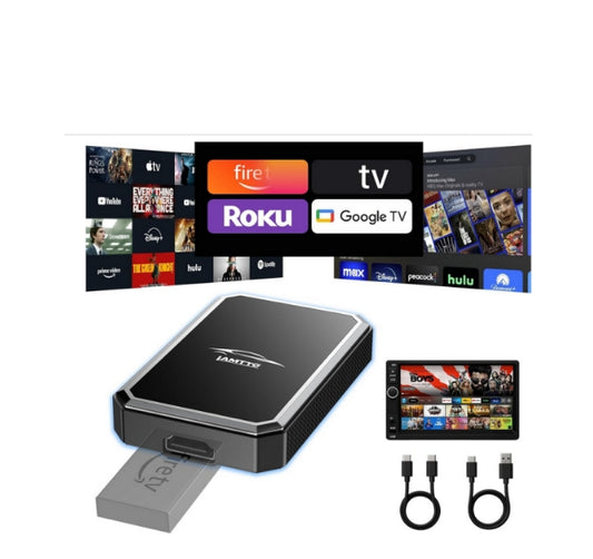 DE: RC25XXXDXX, Car TV Mate, Kabelloser Carplay Adapter für kabelgebundenes OEM Carplay,für Fi-re TV Stick/Spielekonsole, HDMI-Multimedia,Plug+Play,kabelgebundene Carplay Automodelle, iOS 10+, Typ-C/USB