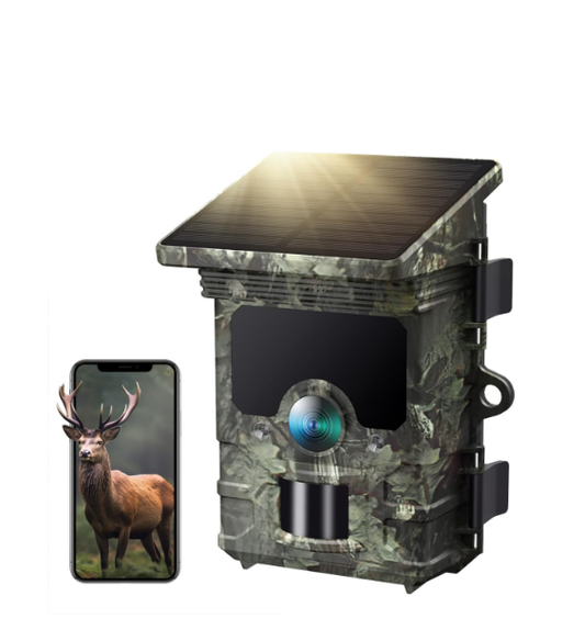 JP: TC02，トレイルカメラ ソーラー 4K&85MP 【WIFI対応】屋外防犯カメラ 120° 野生動物監視カメラ 0.1秒超高速トリガー動体検知 夜間低輝度光らく赤外線LED 人感センサー 内蔵録音マイク 野外IP66防水防塵