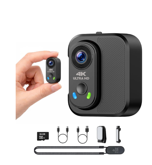 UK: AC27XAXXXX, 4K Mini P0V Camera with 64GB Card