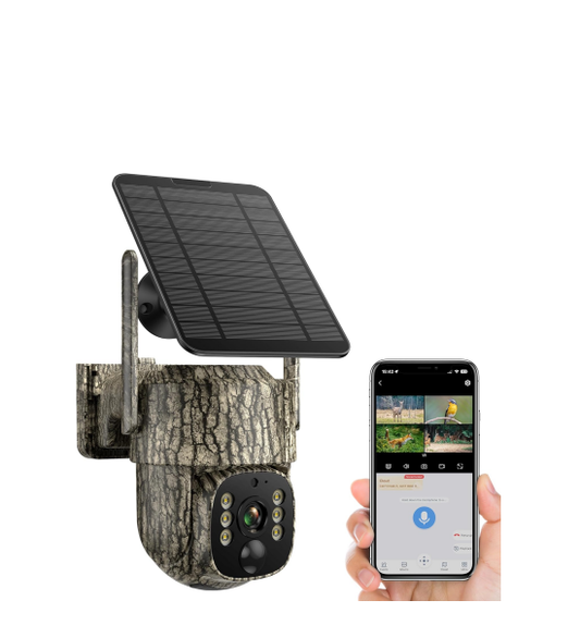 US: TC32B,Cellular Trail Camera- 4G LTE with Unlimited Data, 360° View HD Live Streaming Solar Panel Night Vision Motion Detection Two-Way Audio Game Camera for Hunting & Outdoor Security