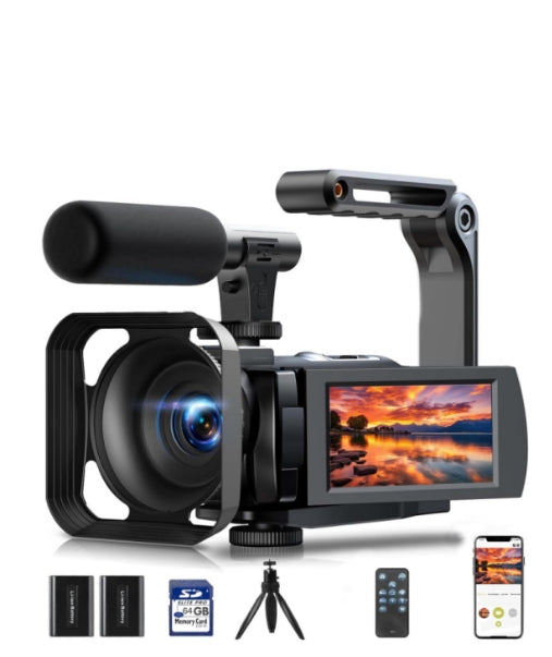 US: AC12CXXXXX, 5K Video Camera Camcorder 56MP Wifi IR Night Vision Vlogging Camera, 16X Digital Zoom Touch screen
