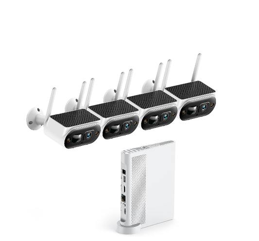 US: SC51XBHAUS, Solar Security Cameras Wireless Outdoor, 2K Home Security Camera System, Quick Installation, No Subscription, PIR Smart Detection, 10CH Expandable NVR for Surveillance, 5G & 2.4G WiFi