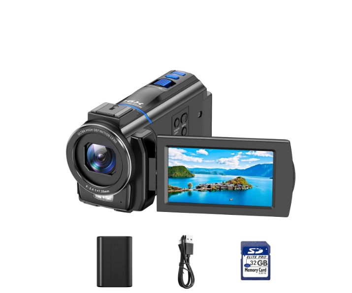 US: AC11AAXXXX,Camcorder Video Camera 4K, 48MP Cam Corder with IR Night Vision, 16X Zoom Vlogging Video Recorder for YouTube, 3.0" 270° Rotation Touch Screen Travel Camcorders with Battery, 32GB SD Card, Remote