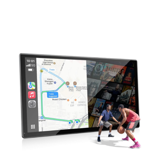 DE: RC30XAXDXX,Wireless CarPlay & Android Auto Display Kompatibel mit Net f1ix/Y0uTube,2026 Modell Tragbarer 9'' Auto Display mit Rückfahrkamera,Siri/G00gle-Sprachsteuerung für iOS10+ /Android 11+