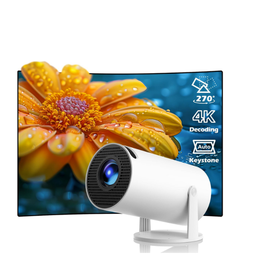 FR: PR06, App intégrée] Videoprojecteur 4K, Mini Projecteur Video Android 11 WiFi 6 BT5.0, Retroprojecteur Portable 1080P HD Correction Auto du Trapèze Vertical Compatible avec TV Stick/HDMI/USB/PS5