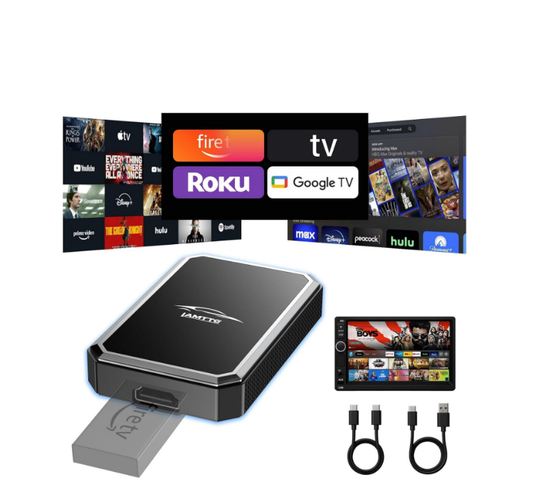 US: [Only for tiktok] RC25XXXDXX, Wireless CarPlay Adapter & HDMI Input Car TV - 2-in-1 Dongle Convert Wired to Wireless CarPlay,Stream TV Stick/Switch/iPhone to Car Screen,Compatible with Factory-Wired CarPlay Vehicles & IPhone 13+