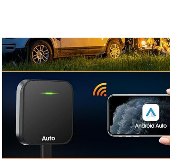 ES:RC10A, Adaptador inalámbrico para Android Auto, Android Auto Dongle Wireless Conversión Rápida de Coche Android con cable a WiFi inalámbrico de 5 GHz, Plug and Play, Latencia Libre para Android 11+