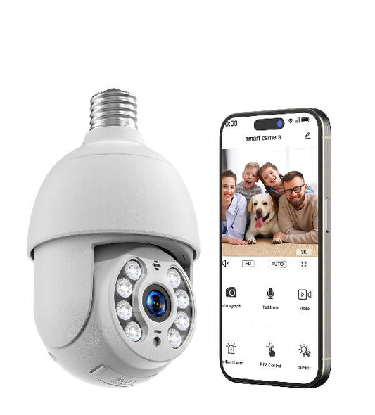 FR: SC30 ,4MP Ampoule Camera Surveillance WiFi, caméra extérieure sans Fil, PTZ 360 degrés,