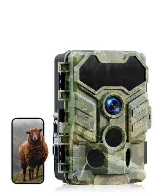 US: TC29A, WiFi Trail Camera 32MP 1080P, Low Glow IR Night Vision, 0.1s Trigger Speed 130° Wide-Angle with 32GB Micro SD Card,IP66 Waterproof