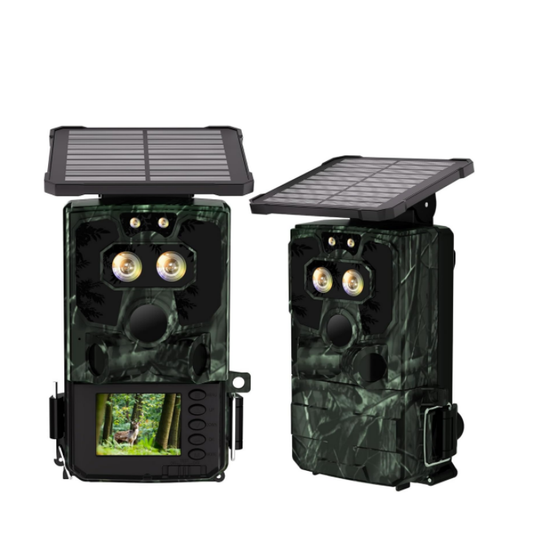 DE: TC37,  Duales Objektiv Solar Wildkamera WLAN 4K 60MP, Sternenlicht Nachtsicht Wildkamera mit Handyübertragung APP, Wildtierkamera mit Nachtsicht Bewegungsmelder 0,1S Auslösezeit IP66 Wasserdicht