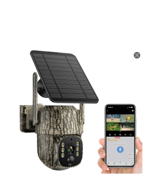 FR: TC32,VOOPEAK Caméra de Chasse 4G LTE Solaire connectée, 2.5K, 355°/90°, IP66
