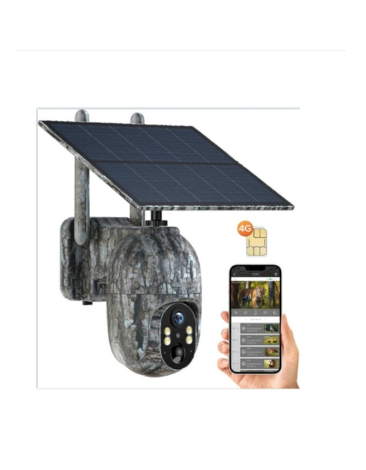 UK: TC27,  4G LTE Cellular Wildlife Camera Solar Powered 2.5K Live Streaming, Pan 355°Tilt 90° Remote Adjustment