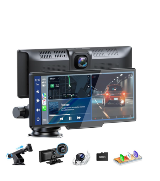 UK: RC06DAXDXX, Wireless 9.26 Inch Carplay Android Auto with 2.5K+1080P Dashcam Front and Rear