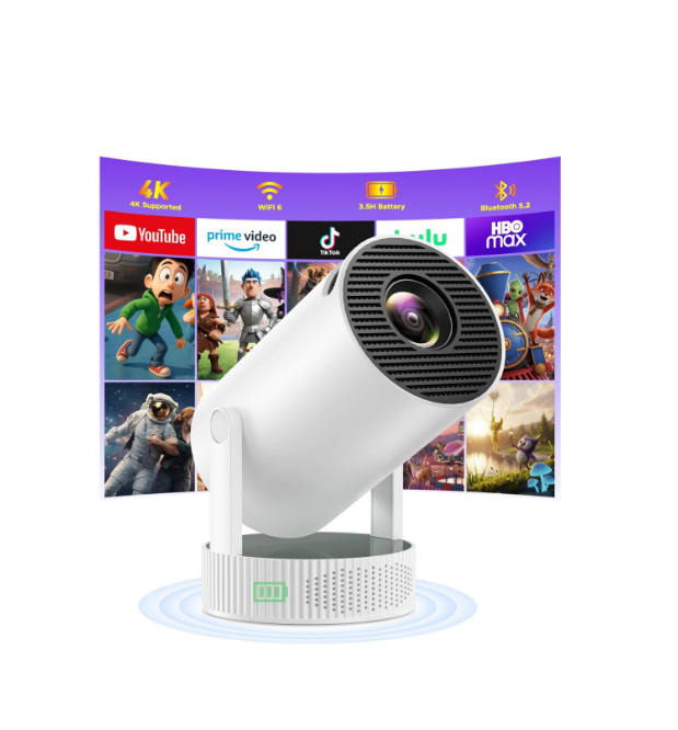 FR:[Only for cdiscount] PR09XAXXEU,Vidéoprojecteur 4K Supporté Mini Projecteur Portable HD 720P avec Batterie 3H  Android TV 11