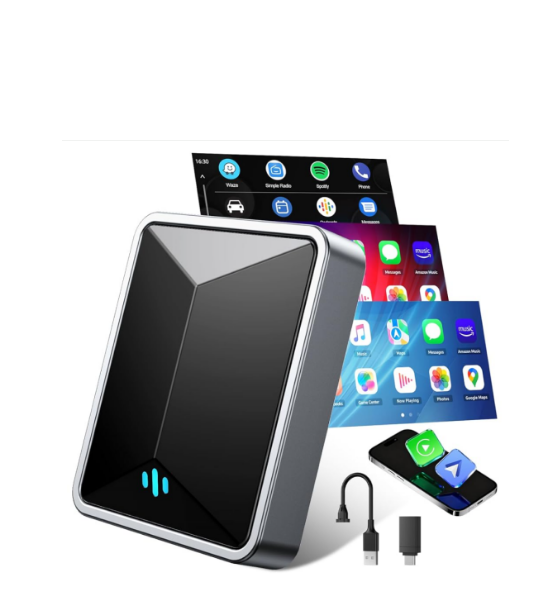 ES: RC21XXXXXX, Adaptador Inalámbrico CarPlay Dongle 5.8GHz WiFi, USB C/A para iOS 10+/Android 11+/Coches de 2016-2020