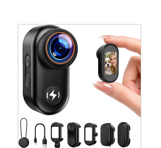 US: AC27XAXXXX, 4K Mini Body Camera with 64GB Card Thumb Action Camera with 1.47" Screen, WiFi Magnetic Mount Wearable Hands-Free POV Camera for Pet Bike Cycling Sport Vlogging